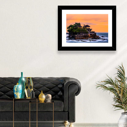 Tanah Lot Temple at Sunset Wall Art