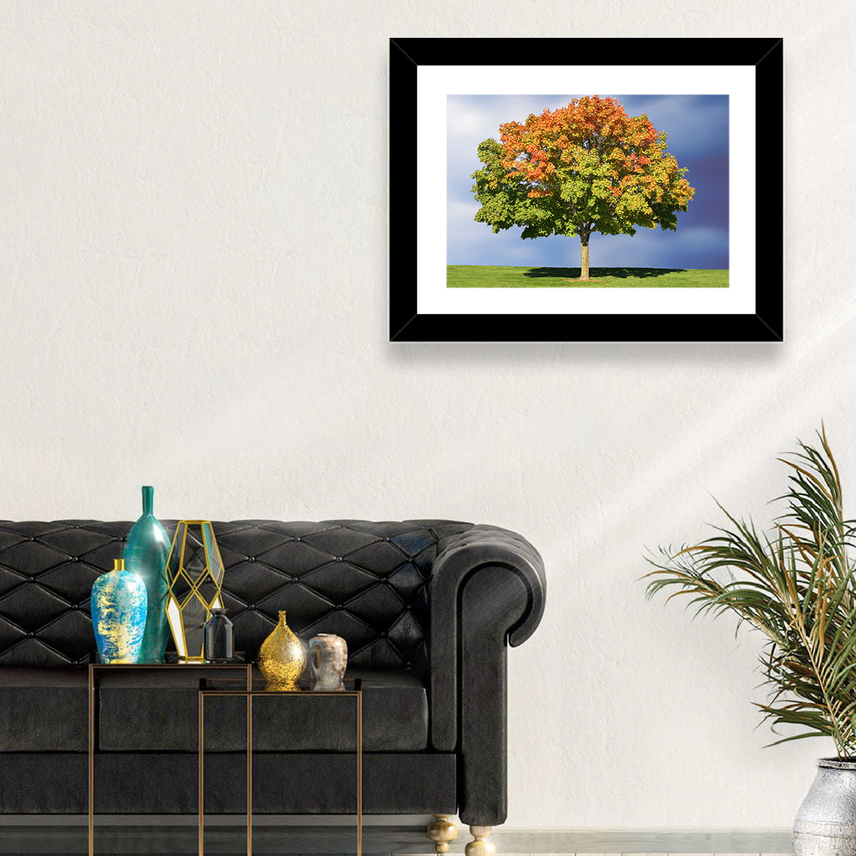 Maple with Split Foliage Wall Art in a room, landscape