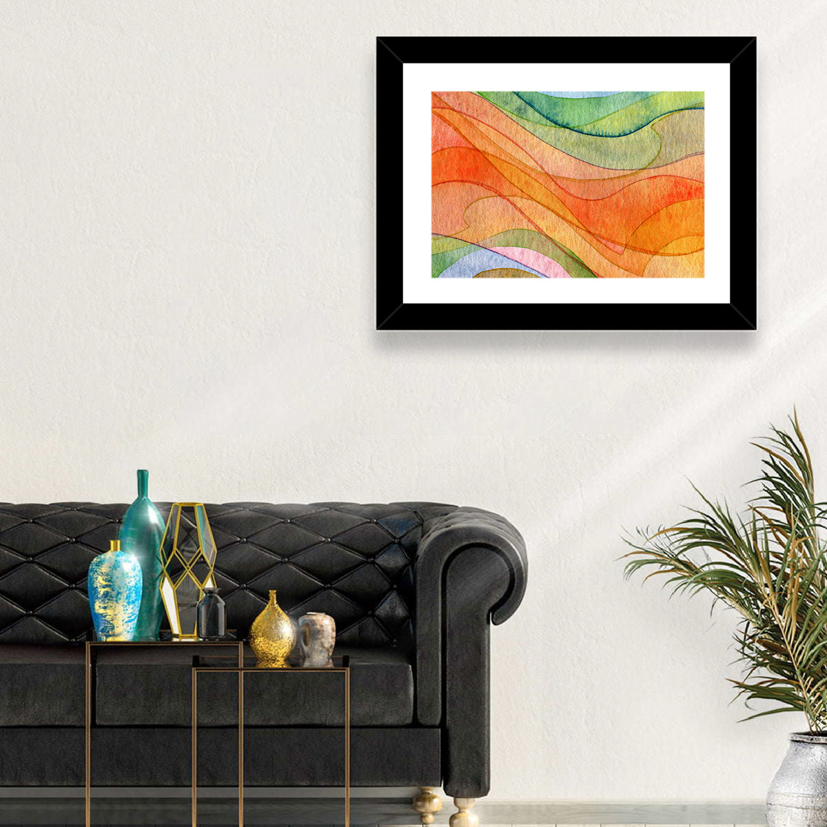 Flying Waves Abstract Wall Art