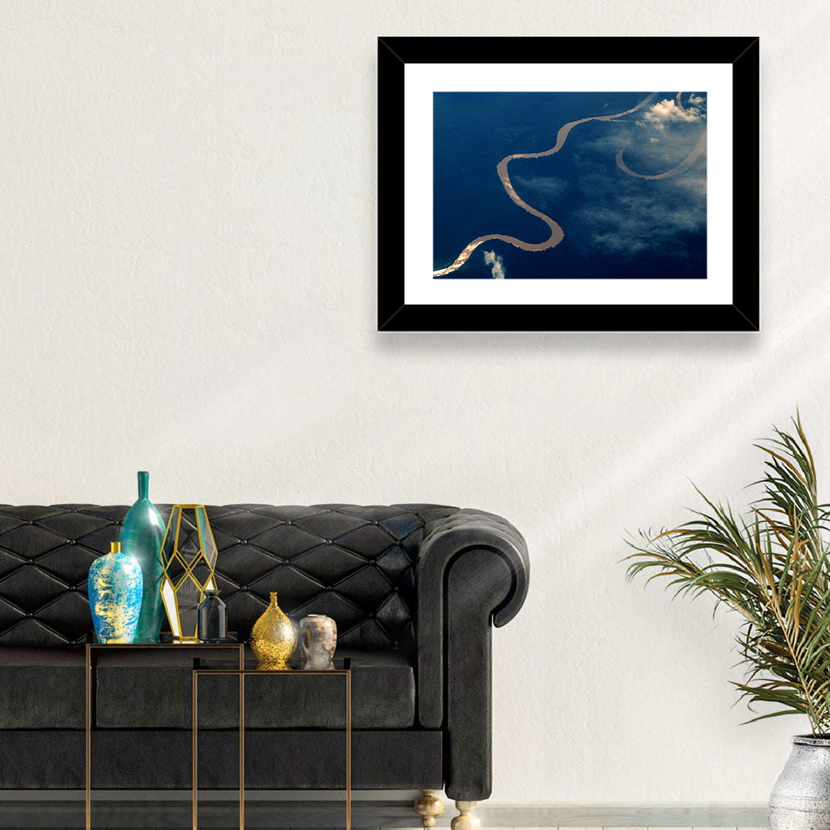 Sunlit Meander of the Amazon River Wall Art