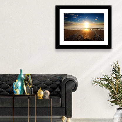 Sea Beach Sunrise Wall Art