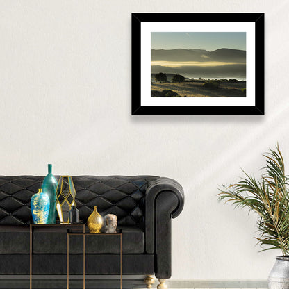 Lake Omodeo Morning Mist Wall Art