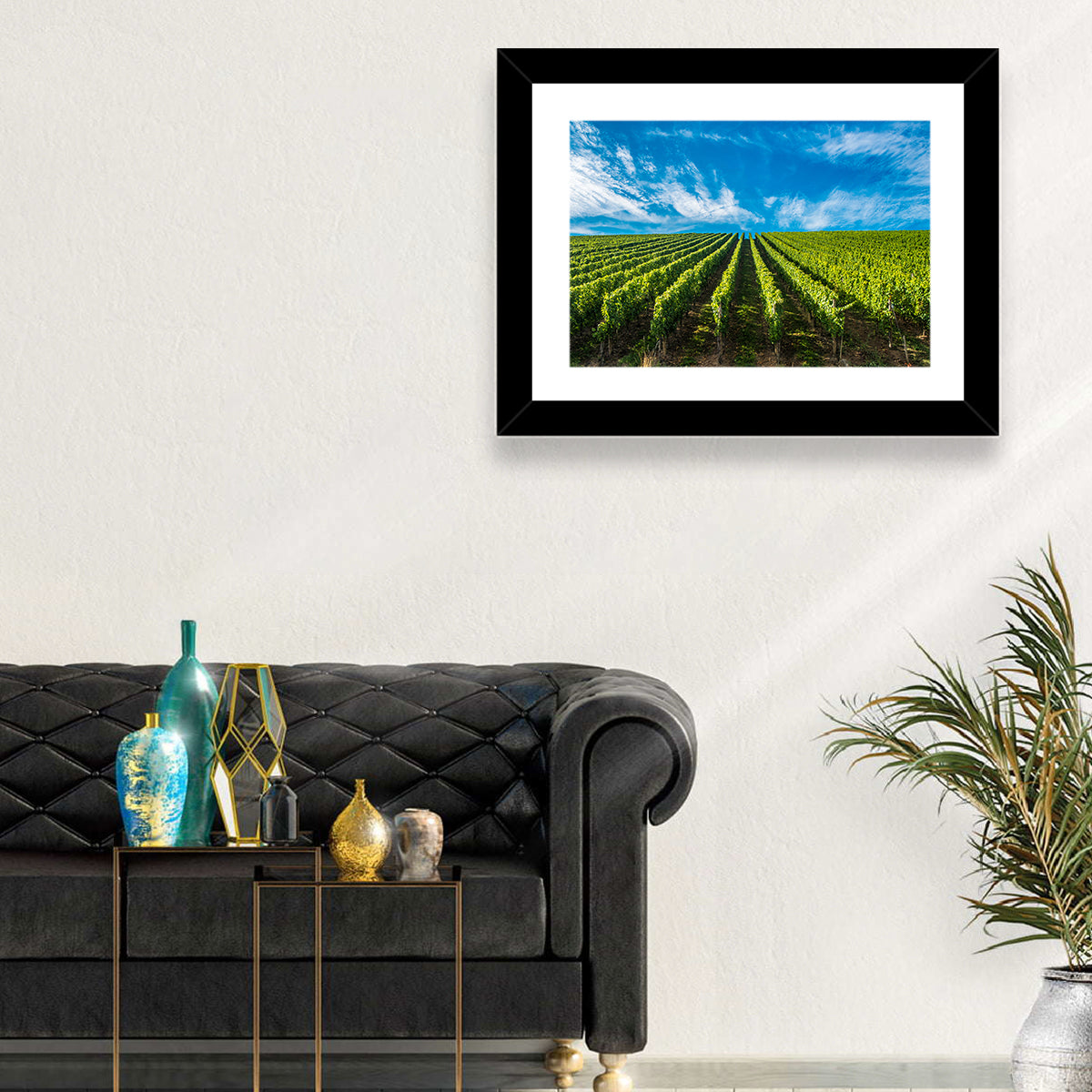 Luxembourg Vineyards Wall Art in a room, landscape