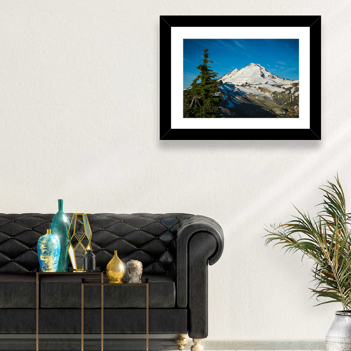 Mount Baker Wall Art in a room, landscape