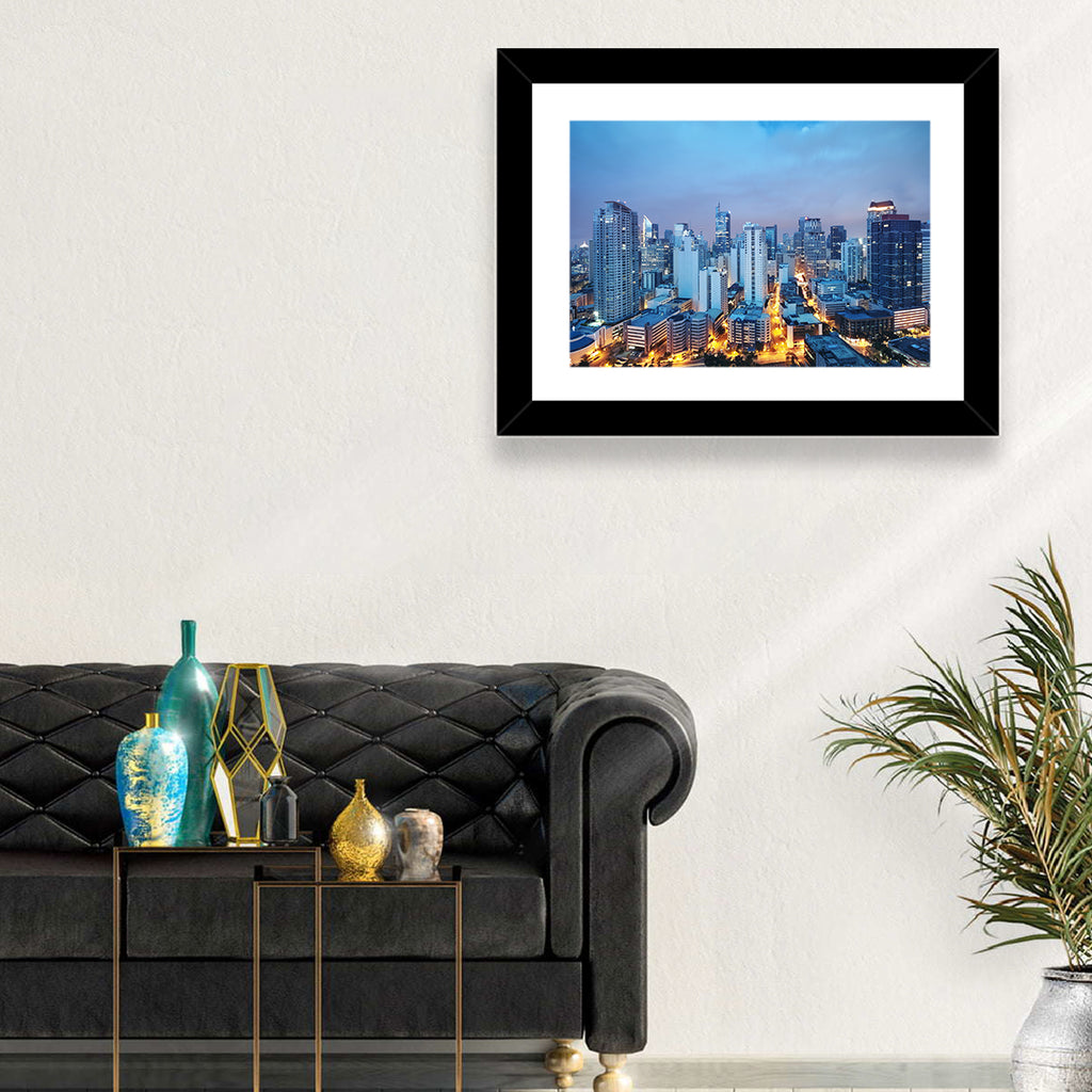 Manila Cityscape at Dusk Wall Art