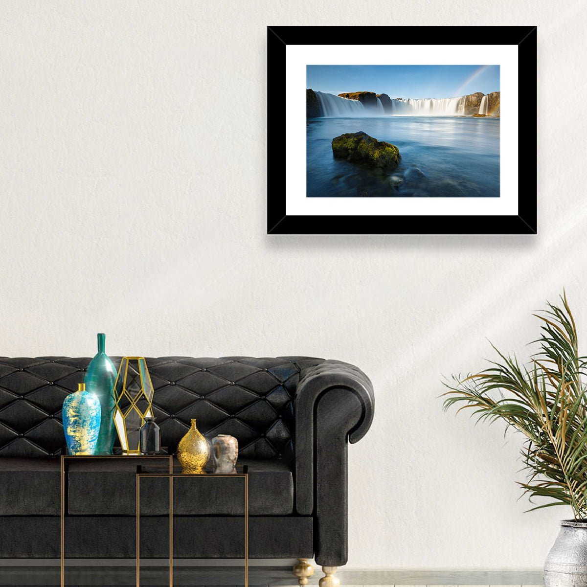 Goðafoss Waterfall, Mývatn Wall Art in a room, landscape