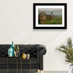 Weathered Wagon in Morning Mist Wall Art