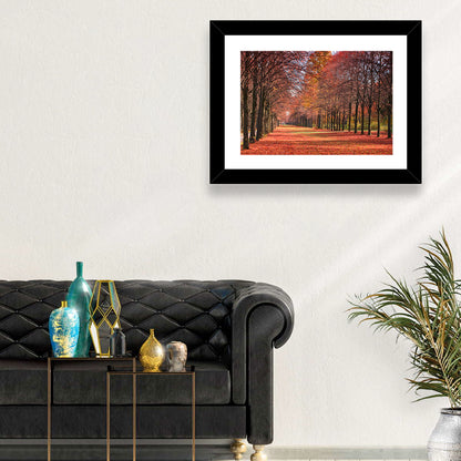 Tree-lined Autumn Lane Wall Art