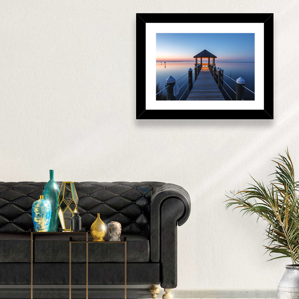 Pamlico Sound Twilight Gazebo Wall Art