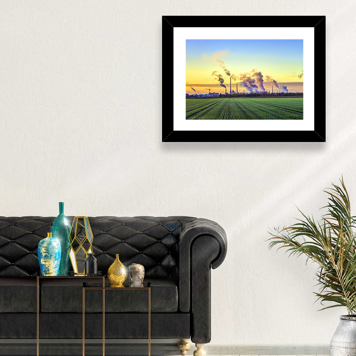 Frankfurt Industrial Edge Wall Art in a room, landscape