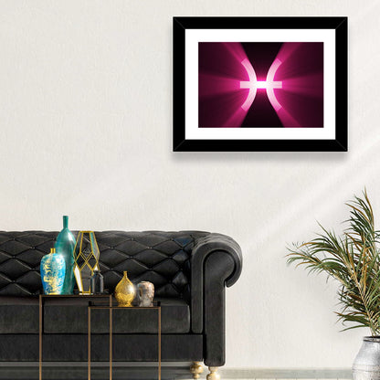 Magenta Pisces Symbol Wall Art