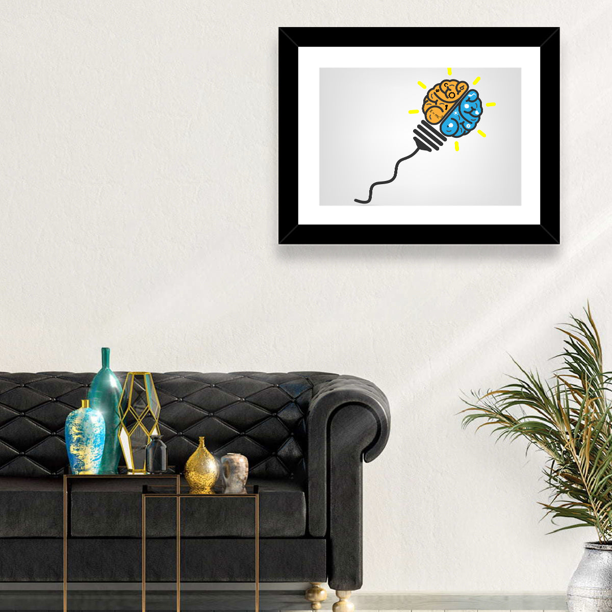 Think Out of the Box Wall Art in a room, landscape