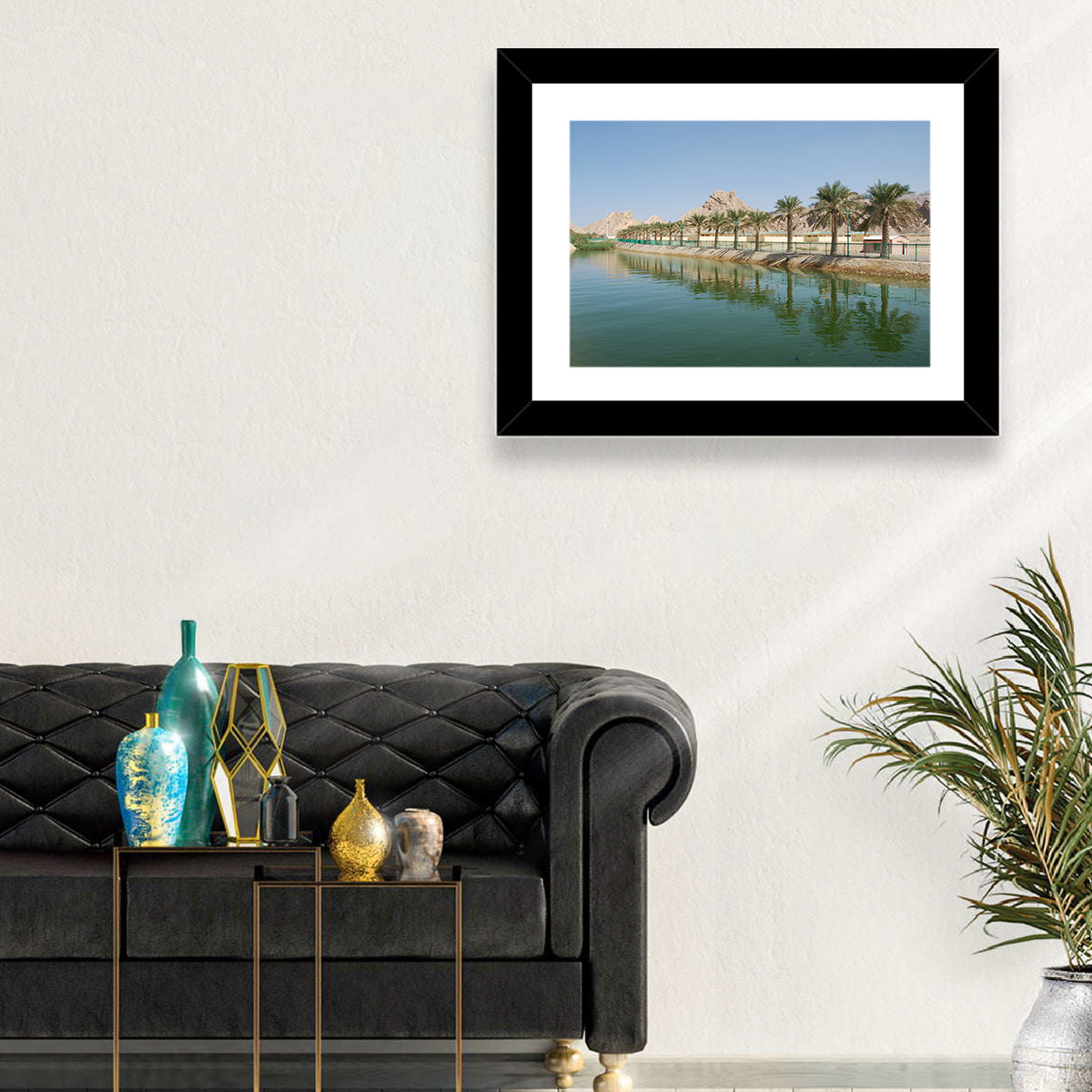 Palm Lake Reflections Wall Art