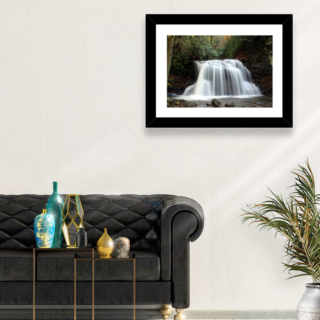 Holly River Autumn Waterfall Wall Art