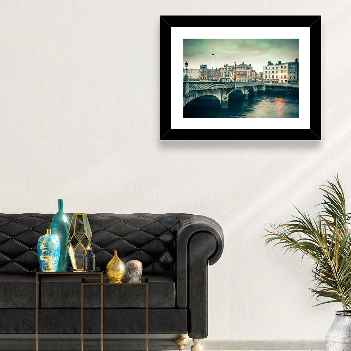 Grattan Bridge Twilight Wall Art in a room, landscape