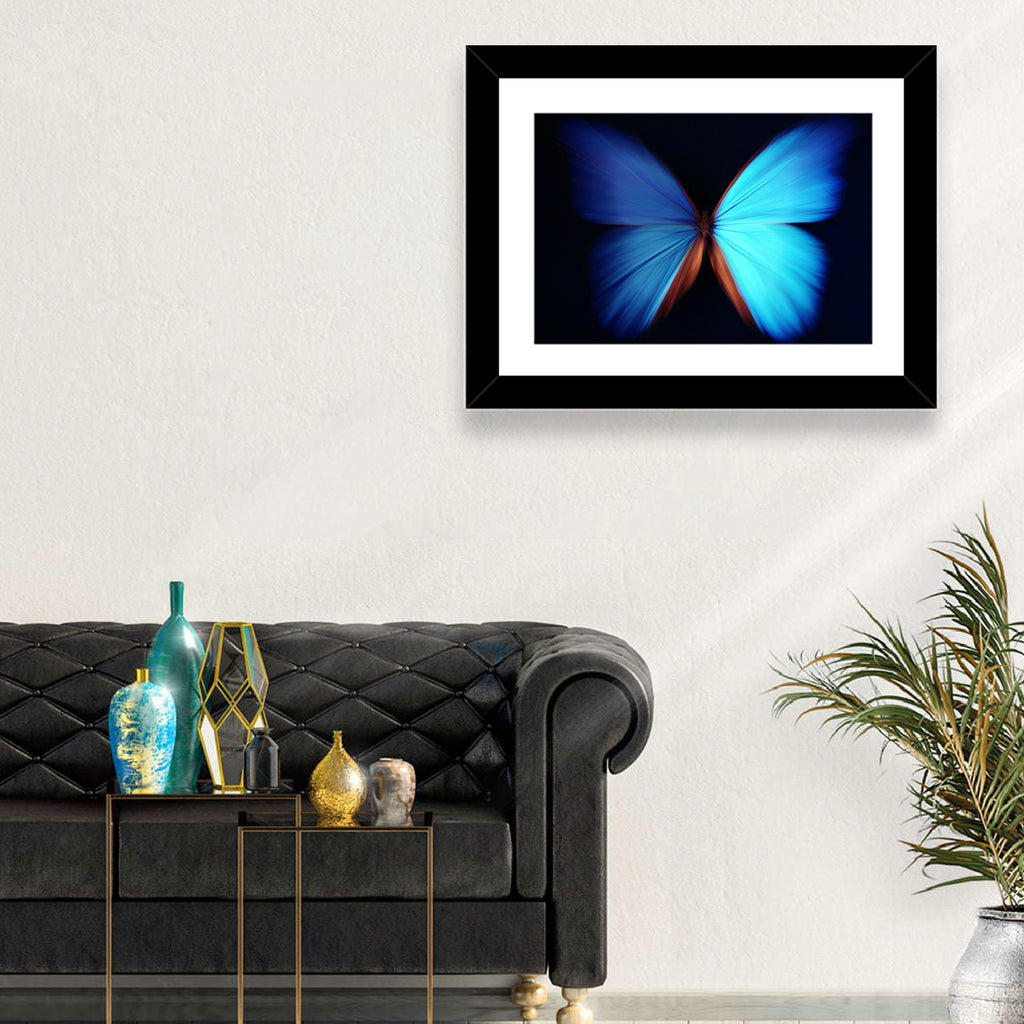 Blue Butterfly Macro Study Wall Art