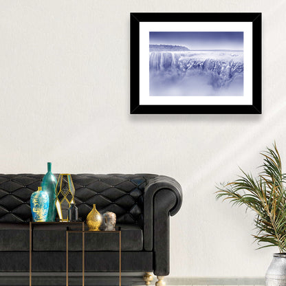 Iguazu Falls Blue Monochrome Wall Art