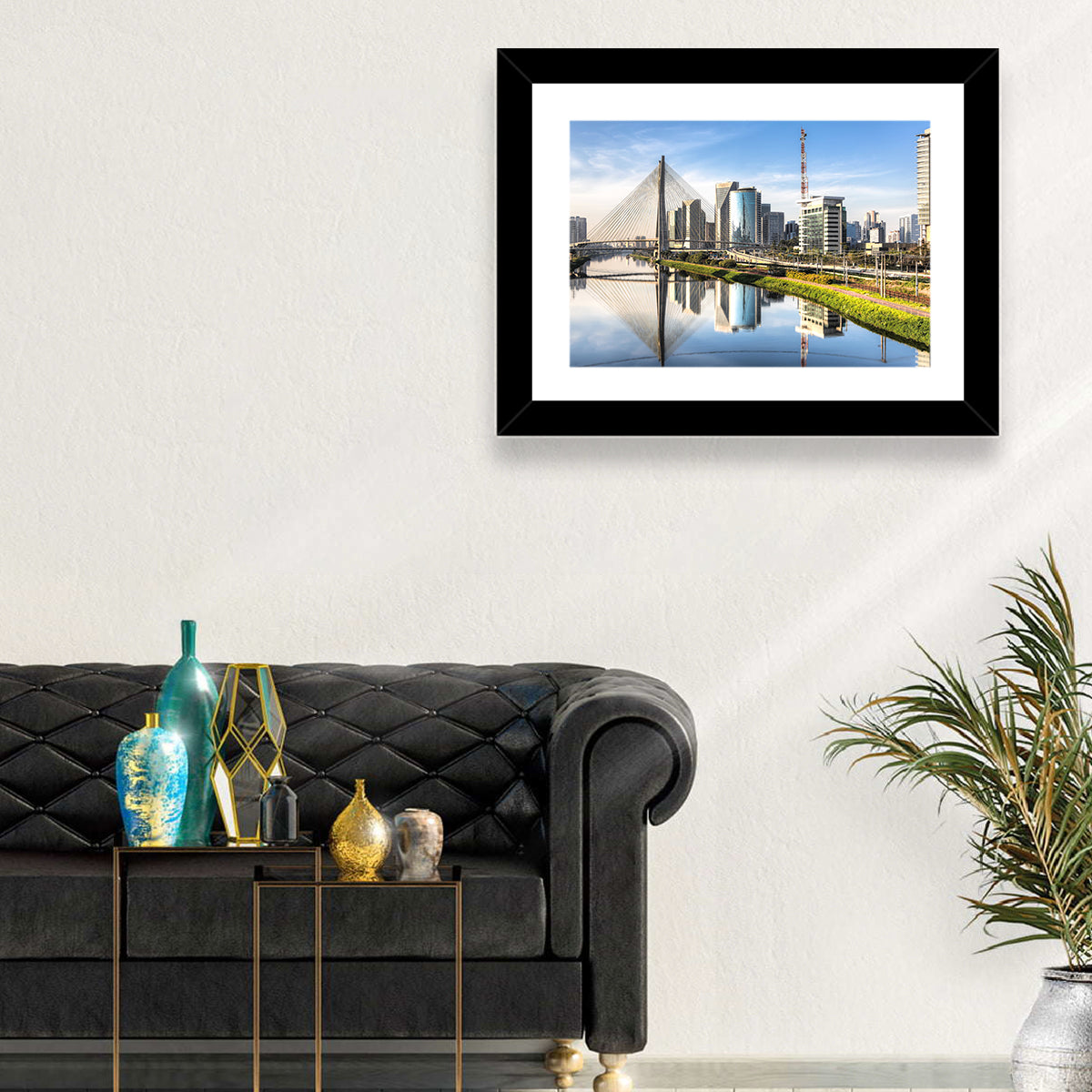 Estaiada Bridge Reflections Wall Art