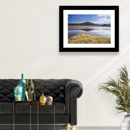 Mount Aso Lake Reflection Wall Art