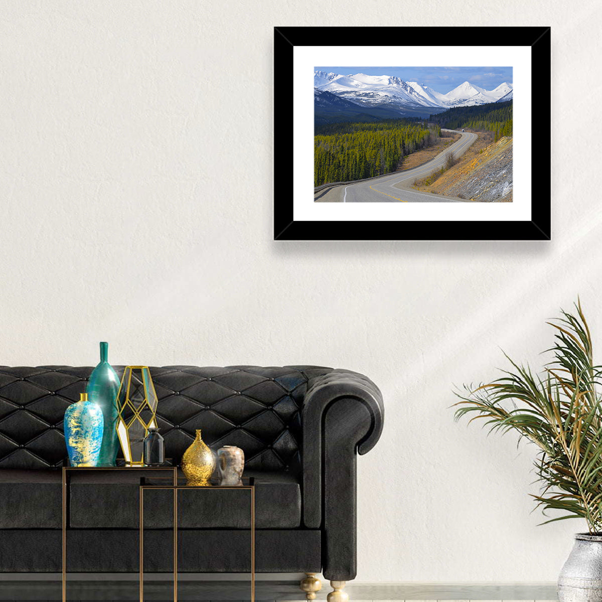 Alaska Highway Winding Road and Rv Wall Art in a room, landscape