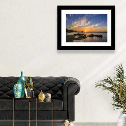 Roatan Pier Sunset Wall Art