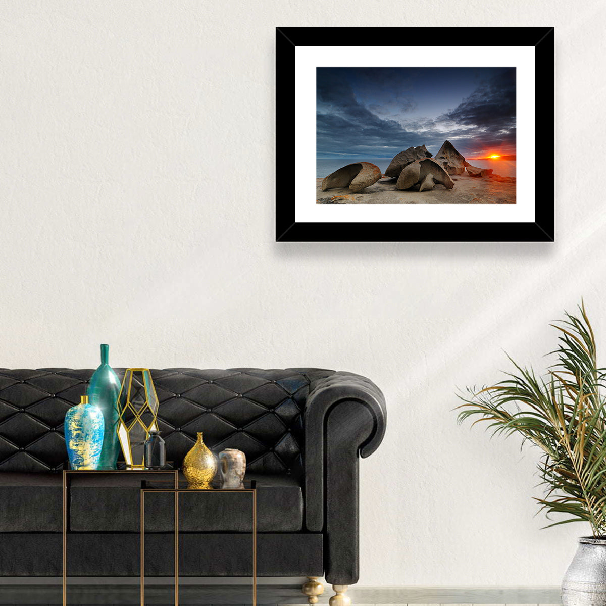 Remarkable Rocks Sunset, Kangaroo Island Wall Art in a room, landscape