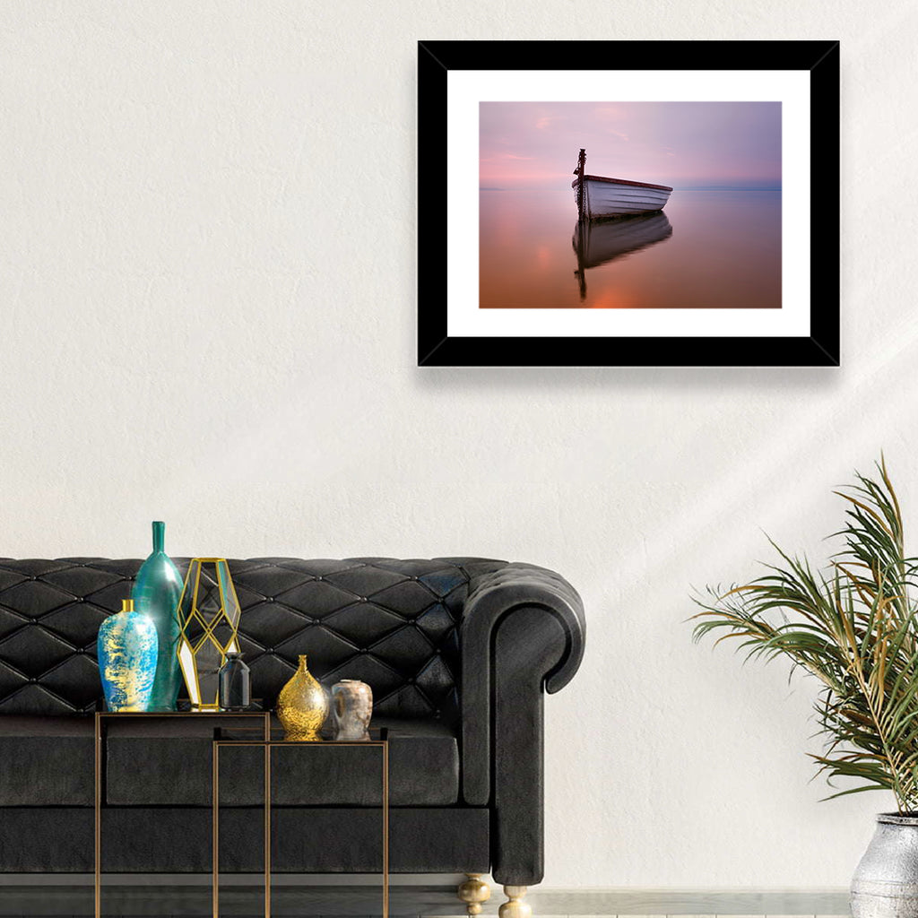 Pastel Boat Reflection Wall Art