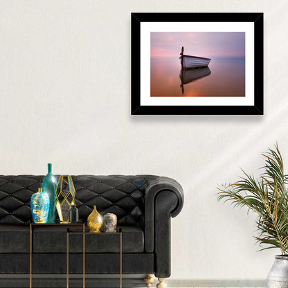 Pastel Boat Reflection Wall Art