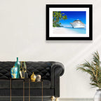 Cruise Ship Beside Tropical Beach Wall Art