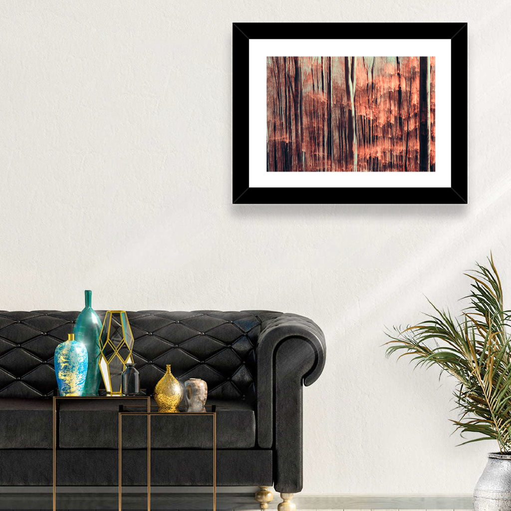 Autumn Forest Blur Wall Art