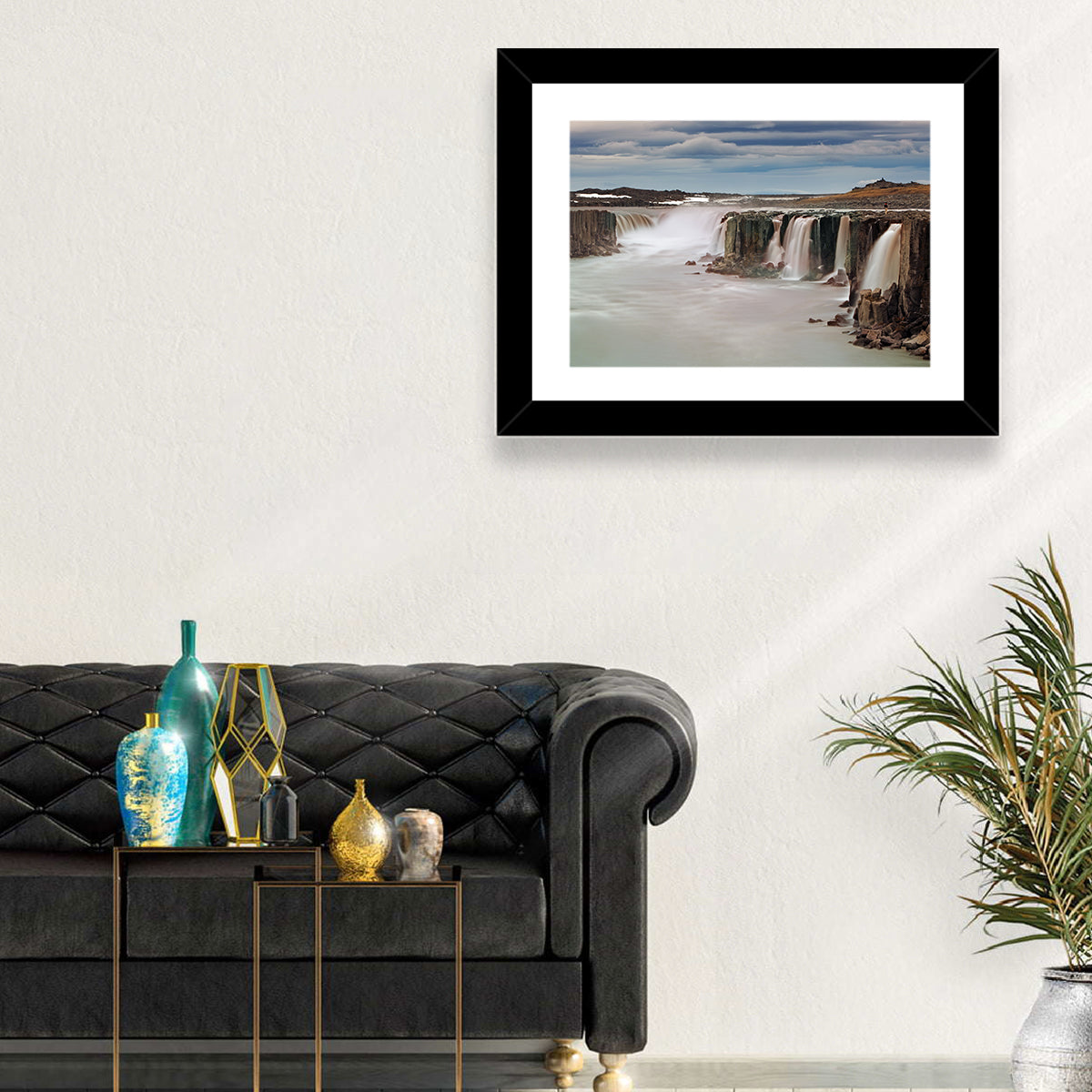 Selfoss Waterfall, Iceland Wall Art in a room, landscape
