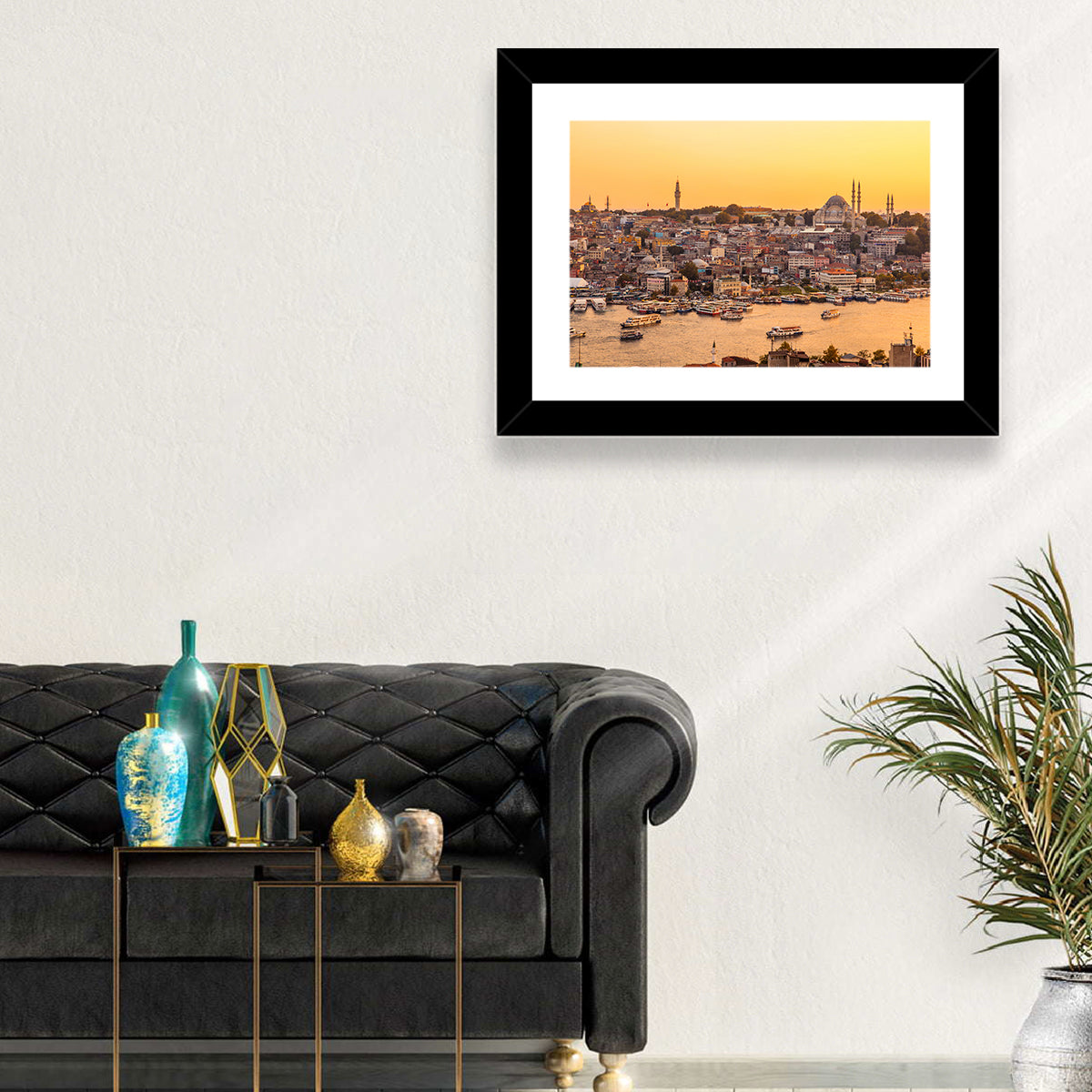 Golden Horn Bay, Istanbul Wall Art in a room, landscape