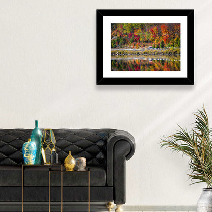 Algonquin Highway 60 Autumn Reflection Wall Art