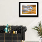 Golden Water Abstraction Wall Art