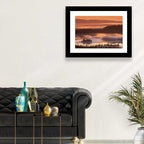Lapland Sunrise Over Misty Lake Wall Art