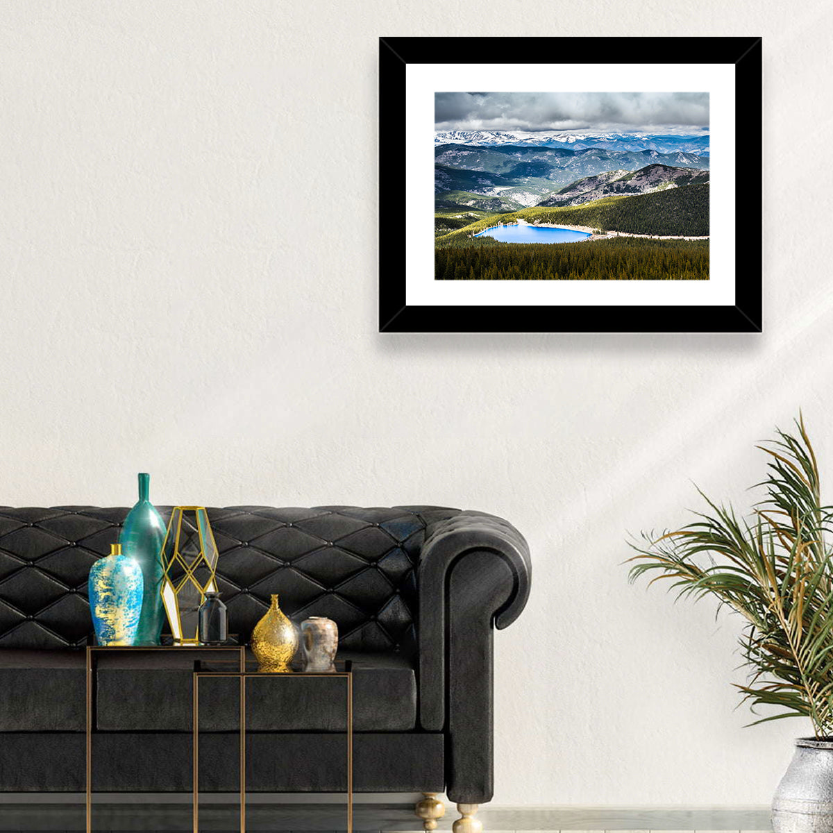 Mt Evans Echo Lake View Wall Art in a room, landscape