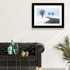 Foggy Winter Road Wall Art
