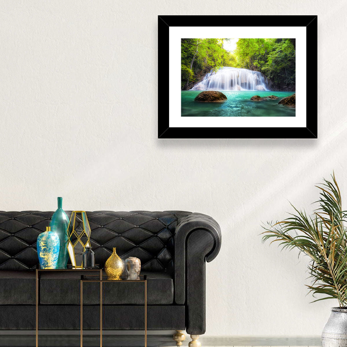 Erawan Falls Turquoise Waterfall Wall Art