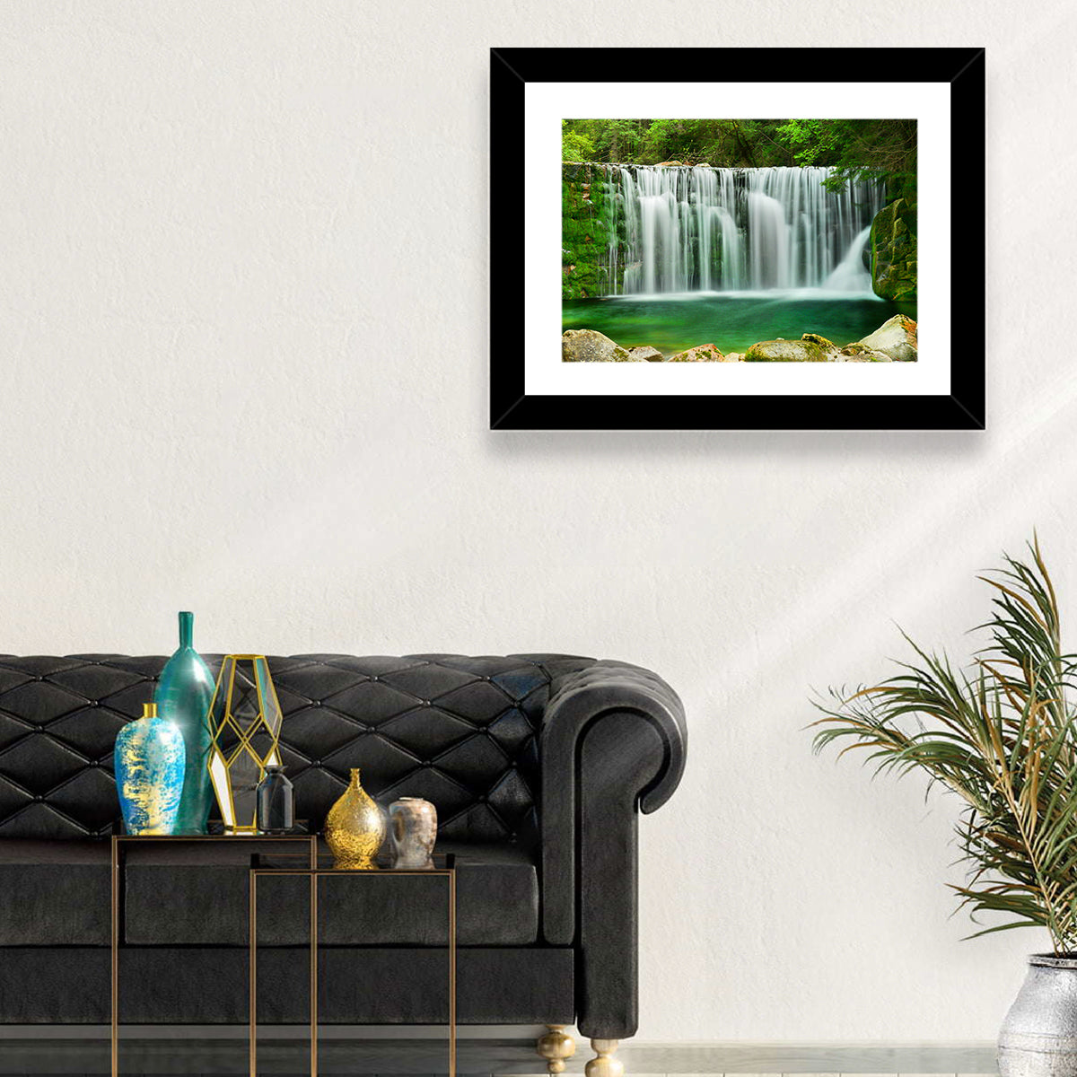 Emerald Lake Waterfall Wall Art
