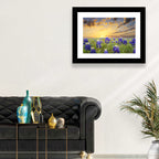 Bluebonnet Field at Sunset Wall Art