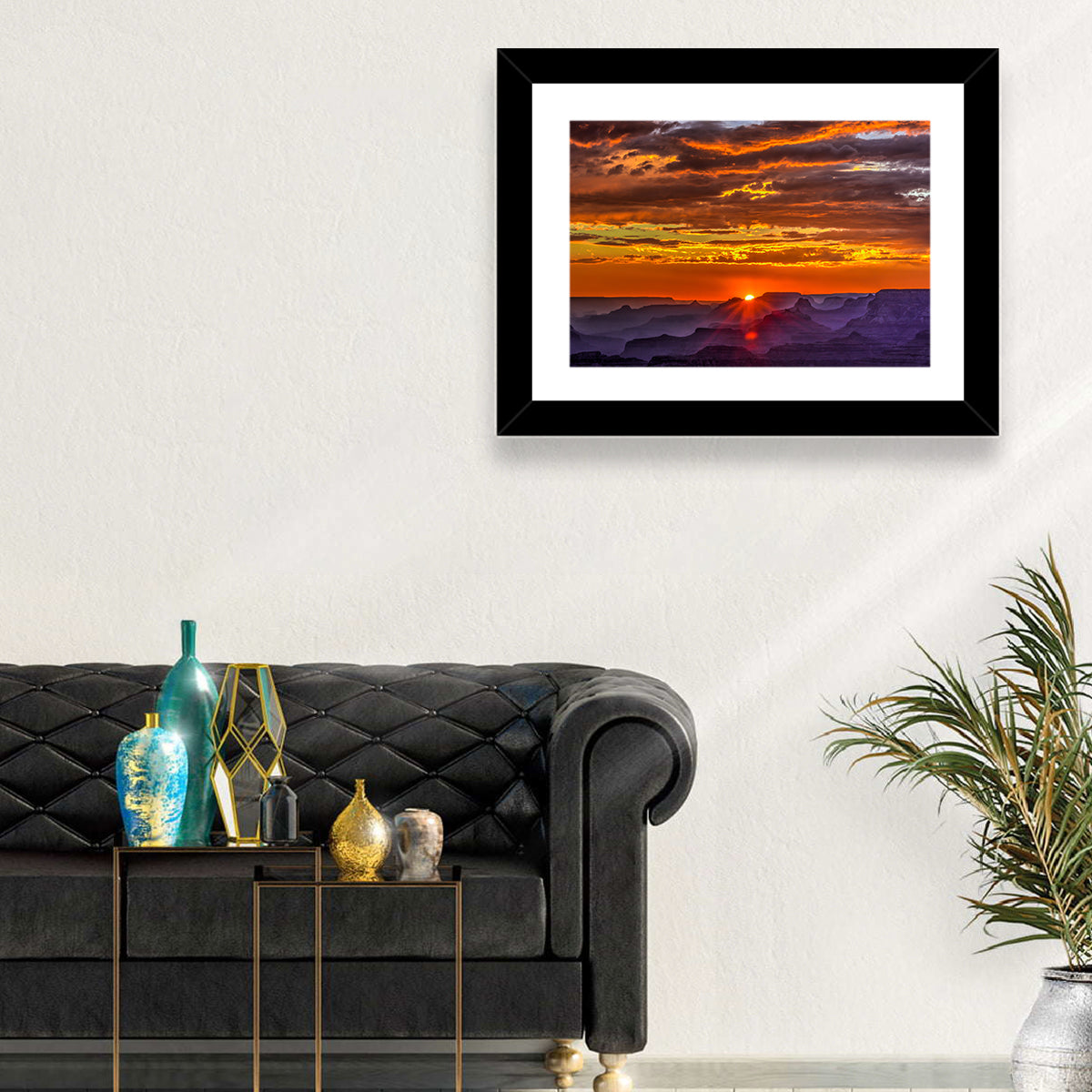 Lipan Point Sunset Sunburst Wall Art
