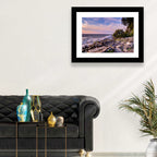 Lake Michigan Rocky Shoreline at Dusk Wall Art