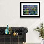 Autumn Canopy Forest with Cabin Roof Wall Art