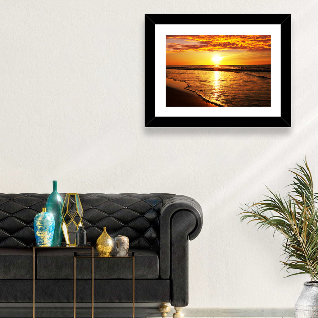 Golden Thai Beach Sunset Wall Art