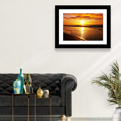 Golden Thai Beach Sunset Wall Art