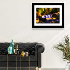 Autumn Mountain Waterfall Wall Art
