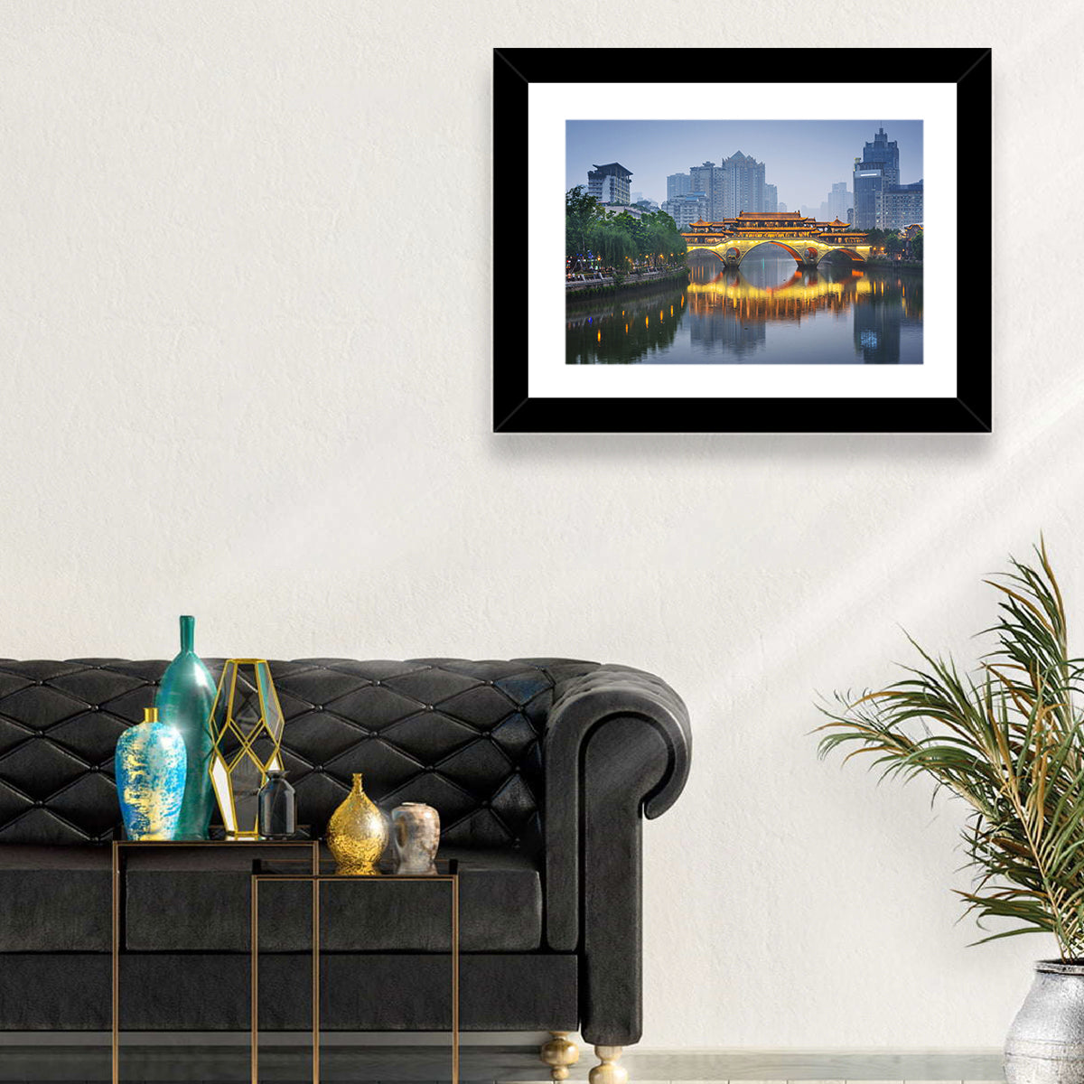 Anshun Bridge at Twilight Wall Art in a room, landscape
