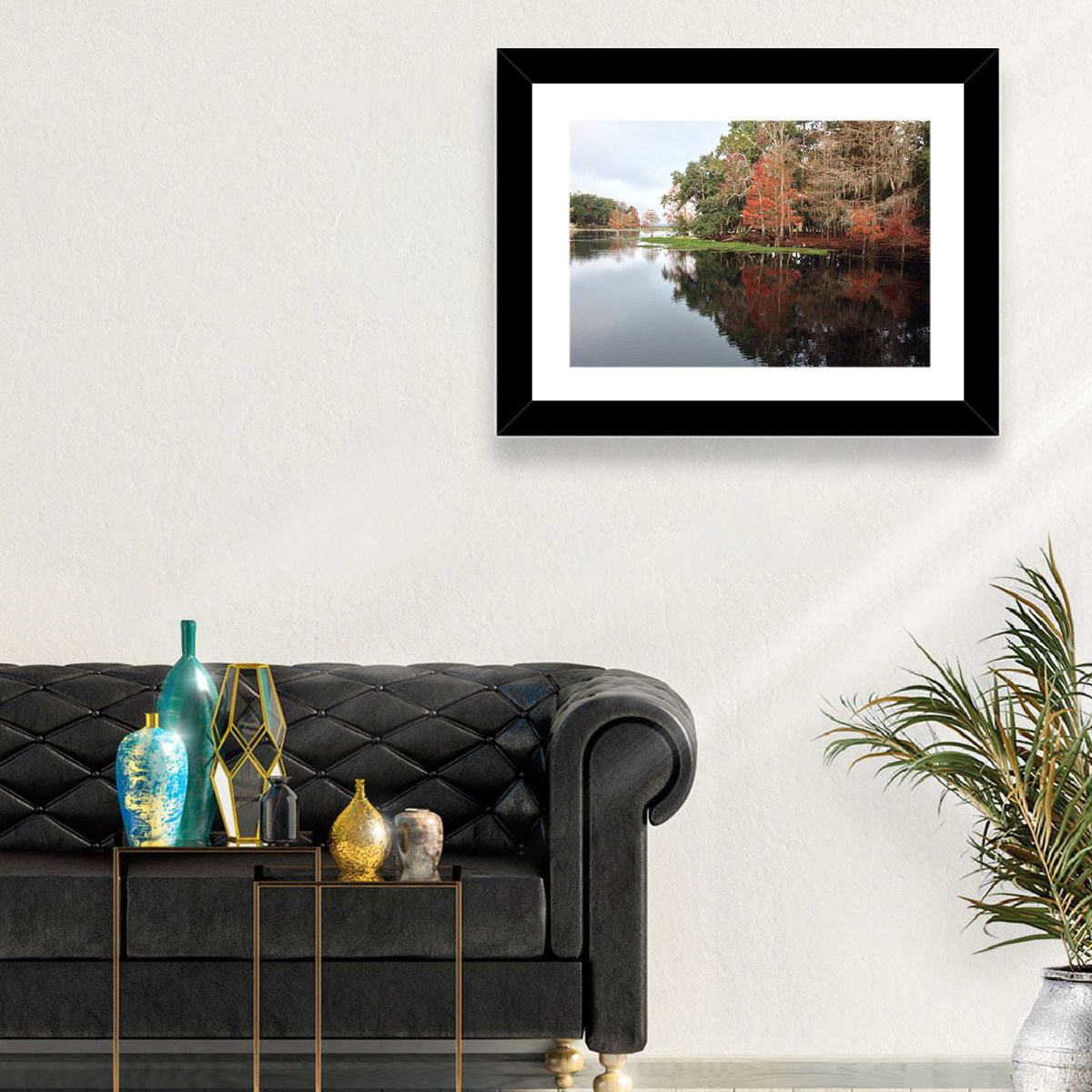 Autumn Lake Reflection Wall Art