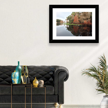 Autumn Lake Reflection Wall Art