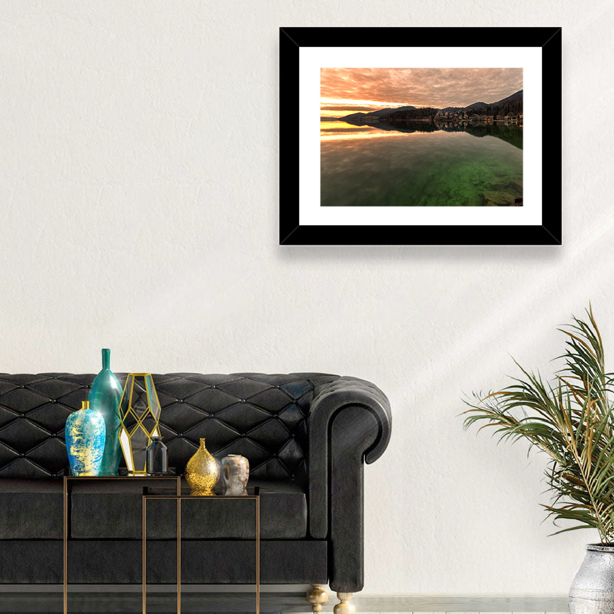 Fuschlsee Pier at Sunset Wall Art
